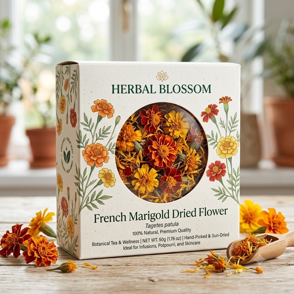 French Marigold Dried Flower Tea – Beauty Ritual Collection - Image 2